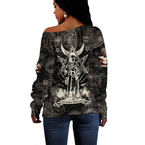 Ordo Templi Orientis Thelema Off Shoulder Sweater Do What Thou Wilt Mystic Serpent