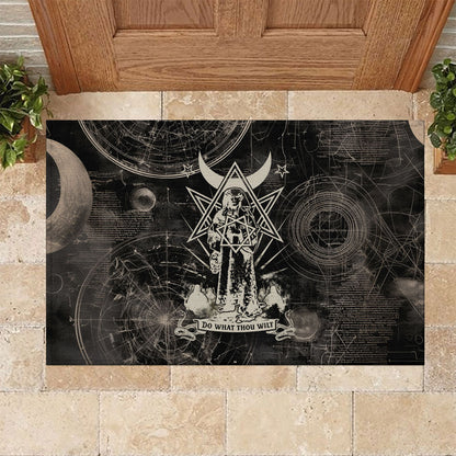 Ordo Templi Orientis Thelema Rubber Doormat Do What Thou Wilt Mystic Serpent