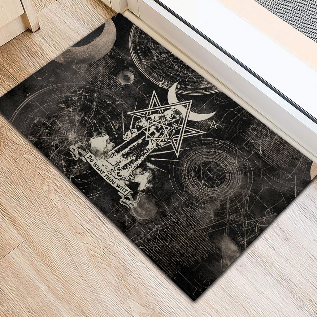 Ordo Templi Orientis Thelema Rubber Doormat Do What Thou Wilt Mystic Serpent