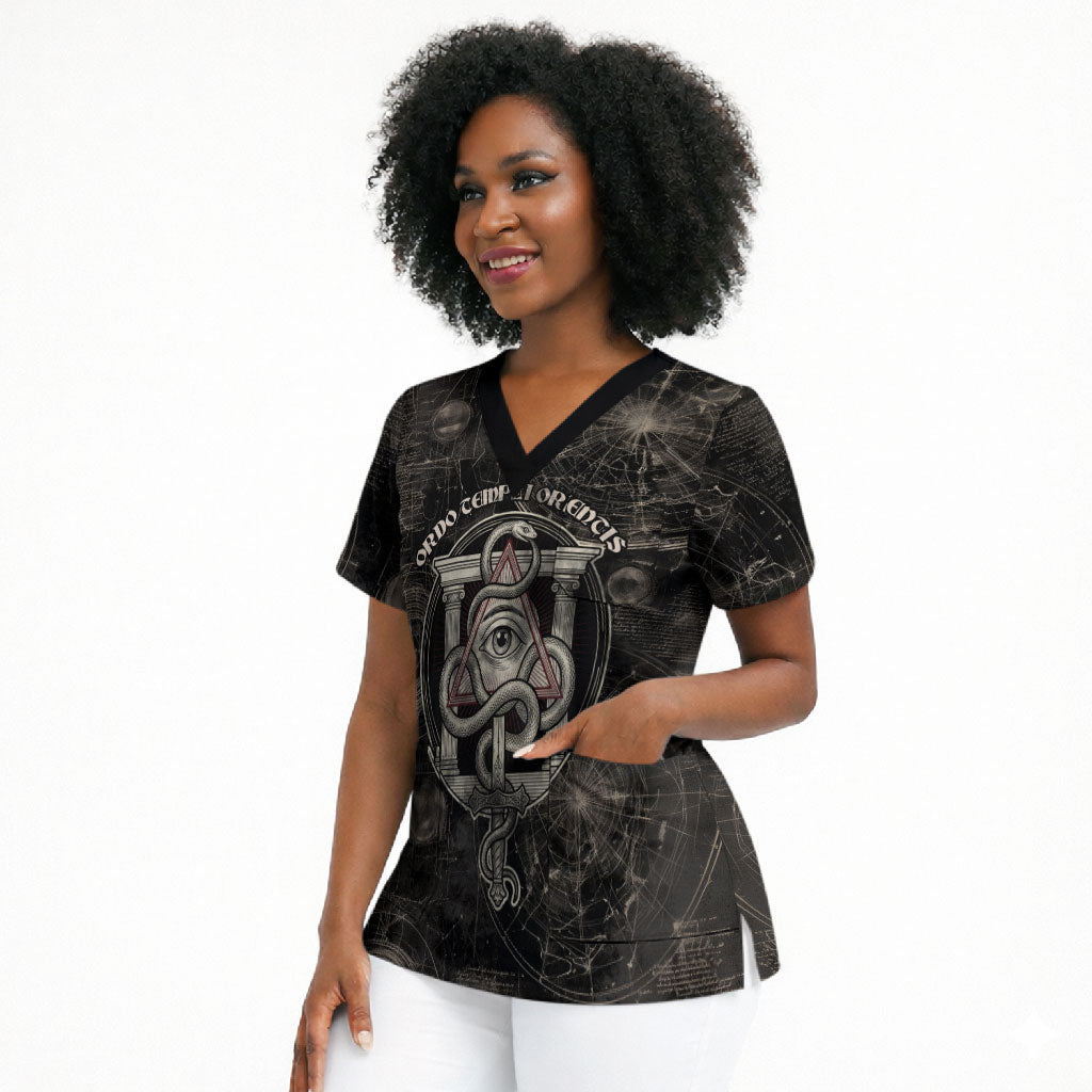Ordo Templi Orientis Thelema Scrub Top Do What Thou Wilt Mystic Serpent