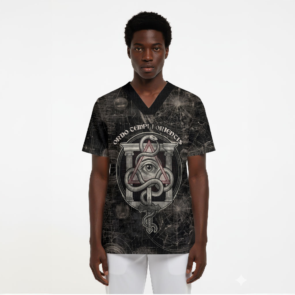 Ordo Templi Orientis Thelema Scrub Top Do What Thou Wilt Mystic Serpent