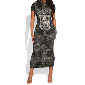 Ordo Templi Orientis Thelema Short Sleeve Bodycon Dress Do What Thou Wilt Mystic Serpent