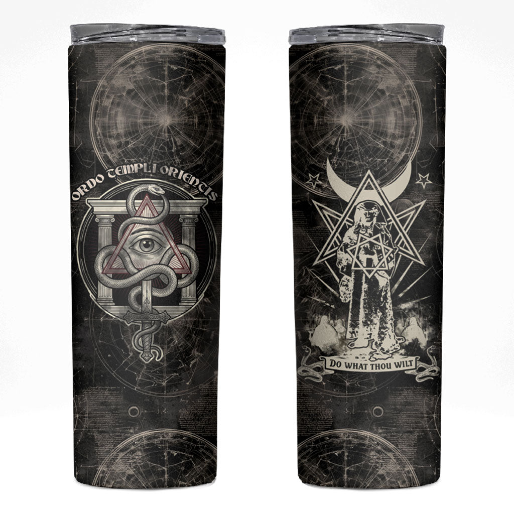 Ordo Templi Orientis Thelema Skinny Tumbler Do What Thou Wilt Mystic Serpent