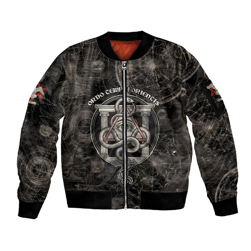 Ordo Templi Orientis Thelema Sleeve Zip Bomber Jacket Do What Thou Wilt Mystic Serpent