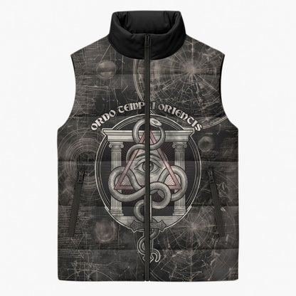 Ordo Templi Orientis Thelema Sleeveless Puffer Jacket Do What Thou Wilt Mystic Serpent