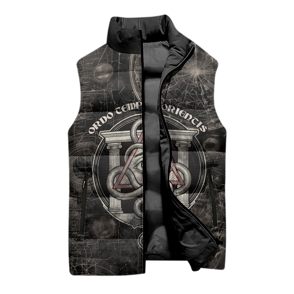 Ordo Templi Orientis Thelema Sleeveless Puffer Jacket Do What Thou Wilt Mystic Serpent