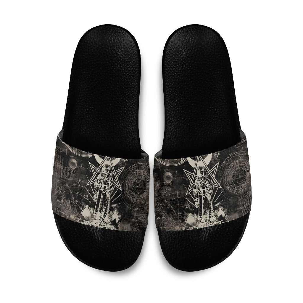 Ordo Templi Orientis Thelema Slide Sandals Do What Thou Wilt Mystic Serpent
