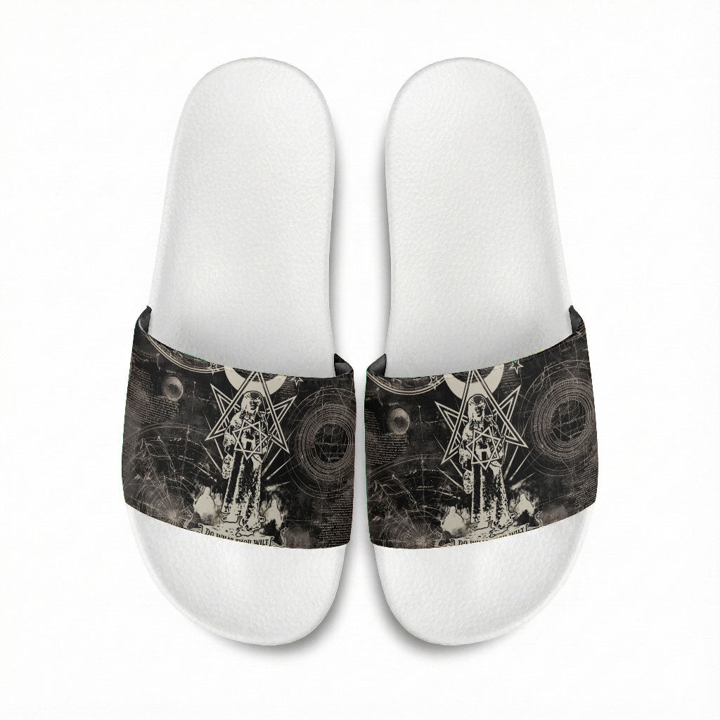 Ordo Templi Orientis Thelema Slide Sandals Do What Thou Wilt Mystic Serpent