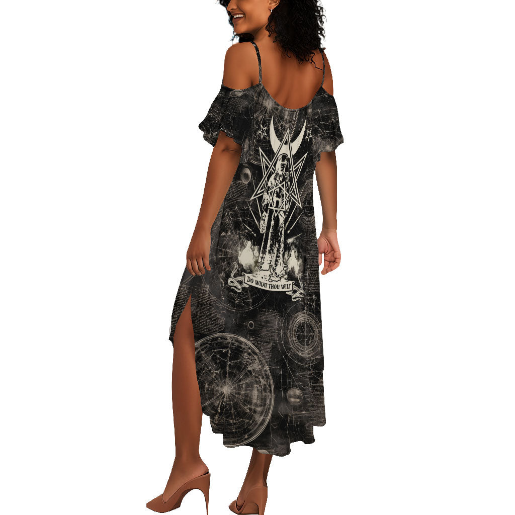 Ordo Templi Orientis Thelema Summer Maxi Dress Do What Thou Wilt Mystic Serpent