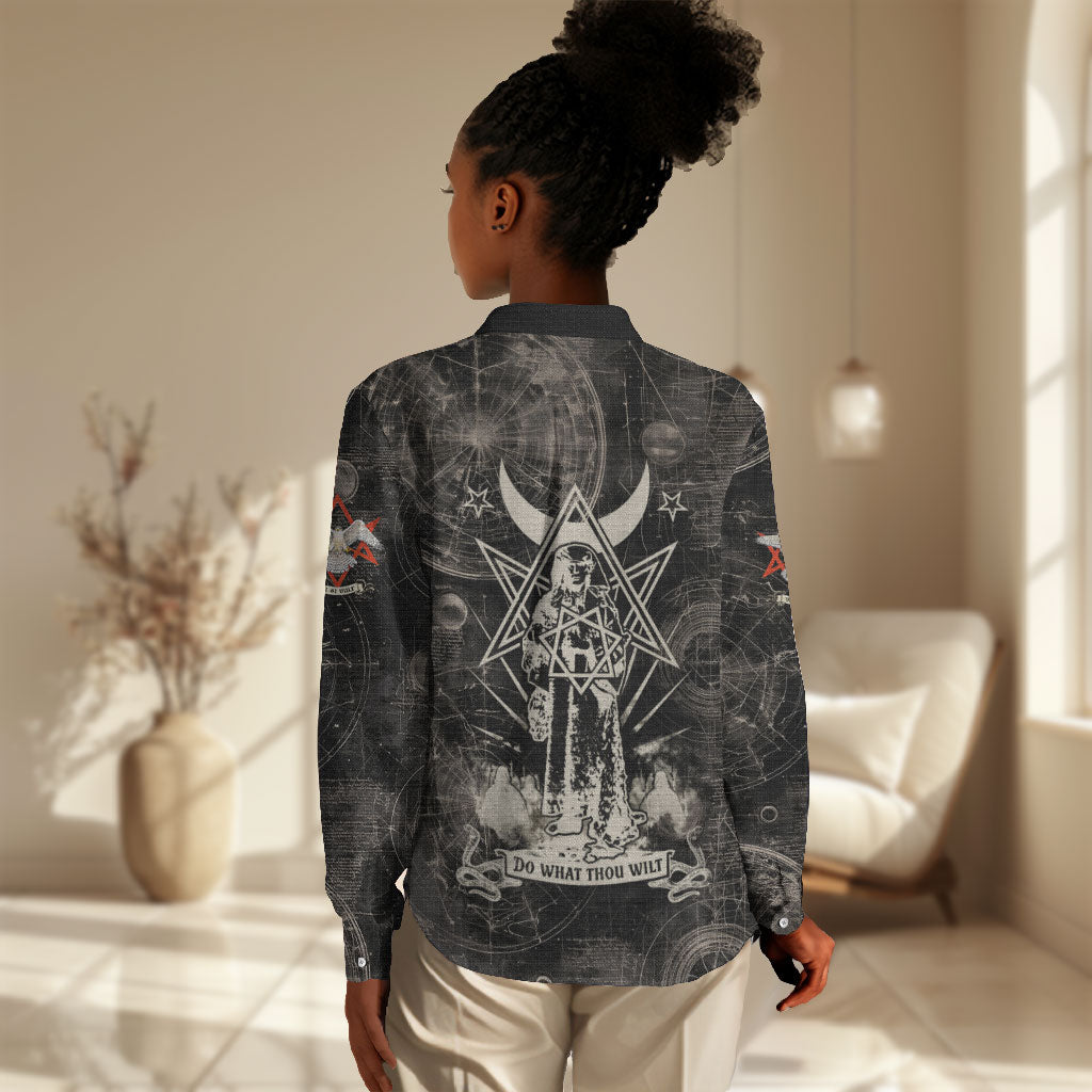 Ordo Templi Orientis Thelema Women Casual Shirt Do What Thou Wilt Mystic Serpent