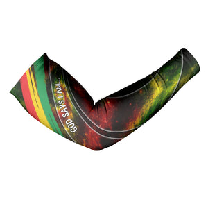 Juneteenth God Says I Am Christian Freedom Arm Sleeves Pan African Flag Colors Tie Dye Galaxy