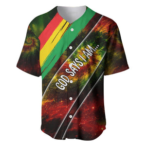 Juneteenth God Says I Am Christian Freedom Baseball Jersey Pan African Flag Colors Tie Dye Galaxy