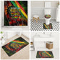 Juneteenth God Says I Am Christian Freedom Bathroom Set Pan African Flag Colors Tie Dye Galaxy