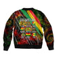 Juneteenth God Says I Am Christian Freedom Bomber Jacket Pan African Flag Colors Tie Dye Galaxy