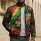 Juneteenth God Says I Am Christian Freedom Bomber Puffer Jacket Pan African Flag Colors Tie Dye Galaxy
