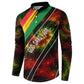 Juneteenth God Says I Am Christian Freedom Button Sweatshirt Pan African Flag Colors Tie Dye Galaxy