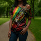 Juneteenth God Says I Am Christian Freedom Cross Shoulder Shirt Pan African Flag Colors Tie Dye Galaxy