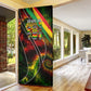 Juneteenth God Says I Am Christian Freedom Door Cover Pan African Flag Colors Tie Dye Galaxy