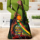Juneteenth God Says I Am Christian Freedom Grocery Bag Pan African Flag Colors Tie Dye Galaxy