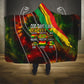 Juneteenth God Says I Am Christian Freedom Hooded Blanket Pan African Flag Colors Tie Dye Galaxy