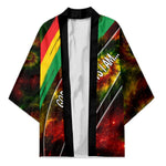 Juneteenth God Says I Am Christian Freedom Kimono Pan African Flag Colors Tie Dye Galaxy