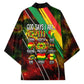 Juneteenth God Says I Am Christian Freedom Kimono Pan African Flag Colors Tie Dye Galaxy