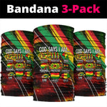 Juneteenth God Says I Am Christian Freedom Neck Gaiter Pan African Flag Colors Tie Dye Galaxy