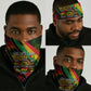 Juneteenth God Says I Am Christian Freedom Neck Gaiter Pan African Flag Colors Tie Dye Galaxy