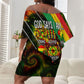 Juneteenth God Says I Am Christian Freedom Off Shoulder Short Dress Pan African Flag Colors Tie Dye Galaxy