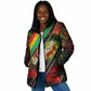 Juneteenth God Says I Am Christian Freedom Padded Jacket Pan African Flag Colors Tie Dye Galaxy