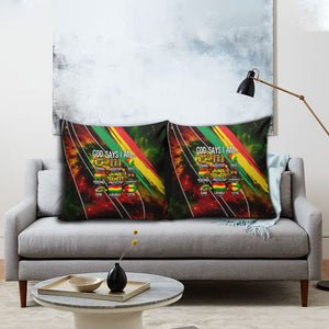 Juneteenth God Says I Am Christian Freedom Pillow Cover Pan African Flag Colors Tie Dye Galaxy