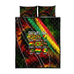 Juneteenth God Says I Am Christian Freedom Quilt Bed Set Pan African Flag Colors Tie Dye Galaxy