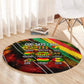 Juneteenth God Says I Am Christian Freedom Round Carpet Pan African Flag Colors Tie Dye Galaxy