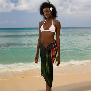 Juneteenth God Says I Am Christian Freedom Sarong Pan African Flag Colors Tie Dye Galaxy