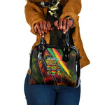 Juneteenth God Says I Am Christian Freedom Shoulder Handbag Pan African Flag Colors Tie Dye Galaxy