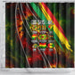 Juneteenth God Says I Am Christian Freedom Shower Curtain Pan African Flag Colors Tie Dye Galaxy