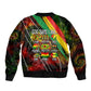Juneteenth God Says I Am Christian Freedom Sleeve Zip Bomber Jacket Pan African Flag Colors Tie Dye Galaxy
