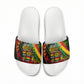 Juneteenth God Says I Am Christian Freedom Slide Sandals Pan African Flag Colors Tie Dye Galaxy