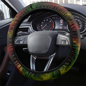 Juneteenth God Says I Am Christian Freedom Steering Wheel Cover Pan African Flag Colors Tie Dye Galaxy