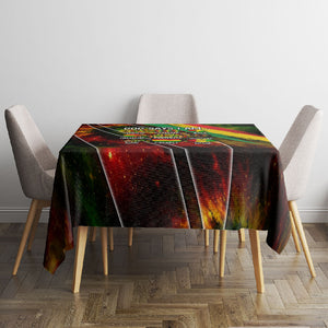 Juneteenth God Says I Am Christian Freedom Tablecloth Pan African Flag Colors Tie Dye Galaxy