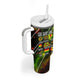 Juneteenth God Says I Am Christian Freedom Tumbler With Handle Pan African Flag Colors Tie Dye Galaxy