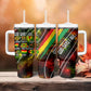 Juneteenth God Says I Am Christian Freedom Tumbler With Handle Pan African Flag Colors Tie Dye Galaxy