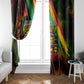 Juneteenth God Says I Am Christian Freedom Window Curtain Pan African Flag Colors Tie Dye Galaxy