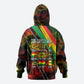Juneteenth God Says I Am Christian Freedom Zip Hoodie Pan African Flag Colors Tie Dye Galaxy