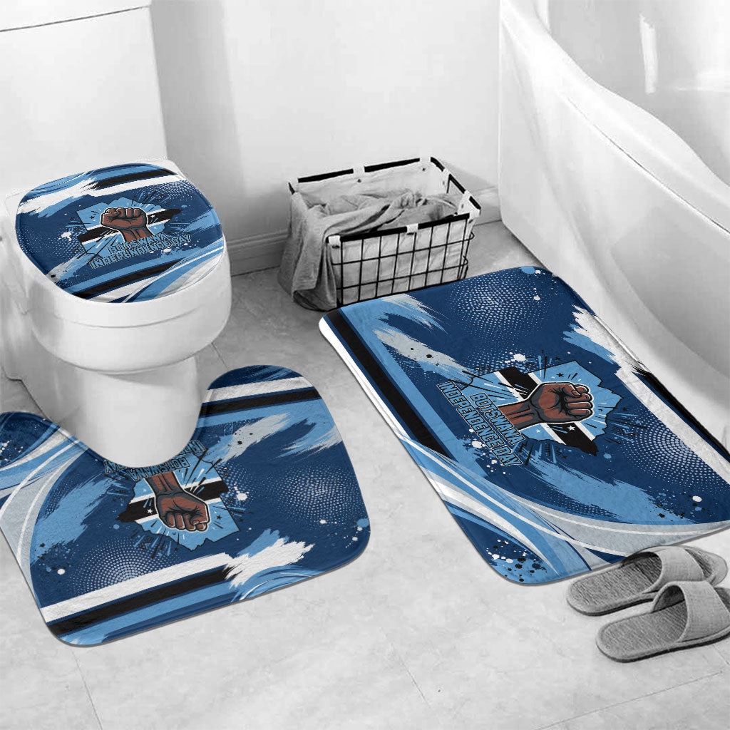 Botswana Independence Day Bathroom Set Raised Fist Map Graphic With National Coat Of Arms