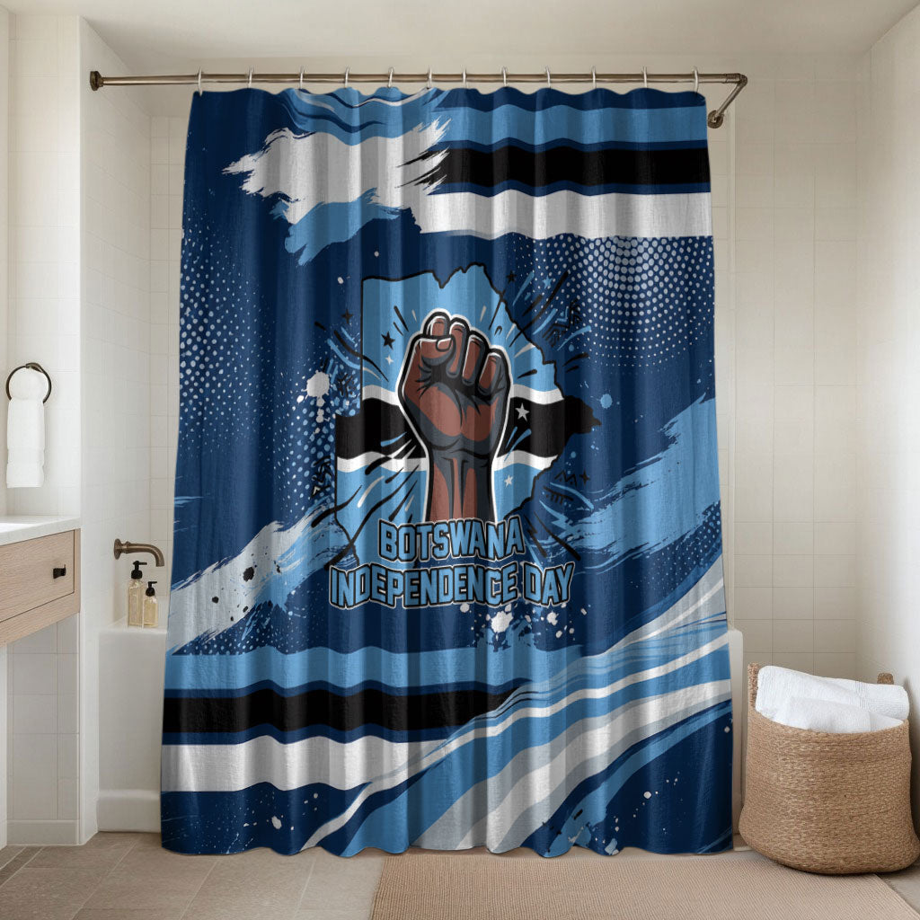 Botswana Independence Day Bathroom Set Raised Fist Map Graphic With National Coat Of Arms