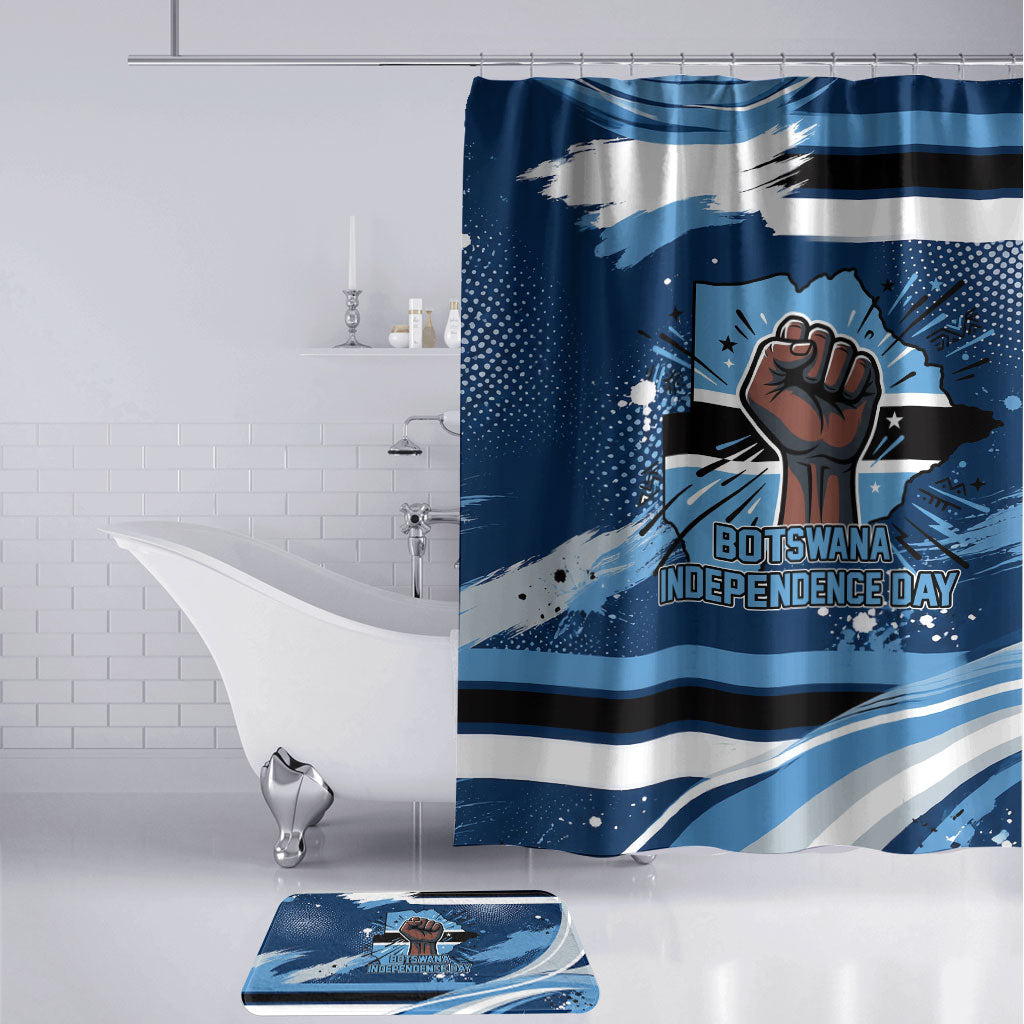 Botswana Independence Day Bathroom Set Raised Fist Map Graphic With National Coat Of Arms