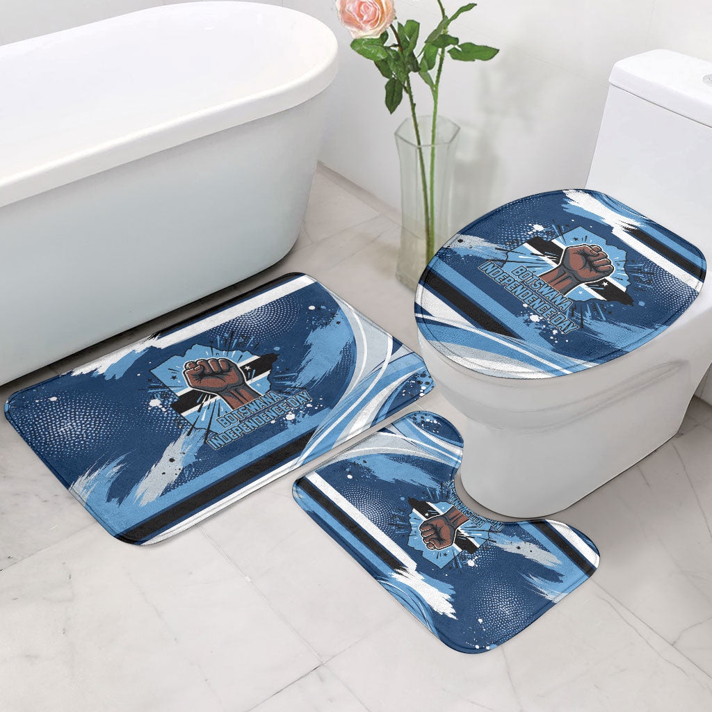Botswana Independence Day Bathroom Set Raised Fist Map Graphic With National Coat Of Arms