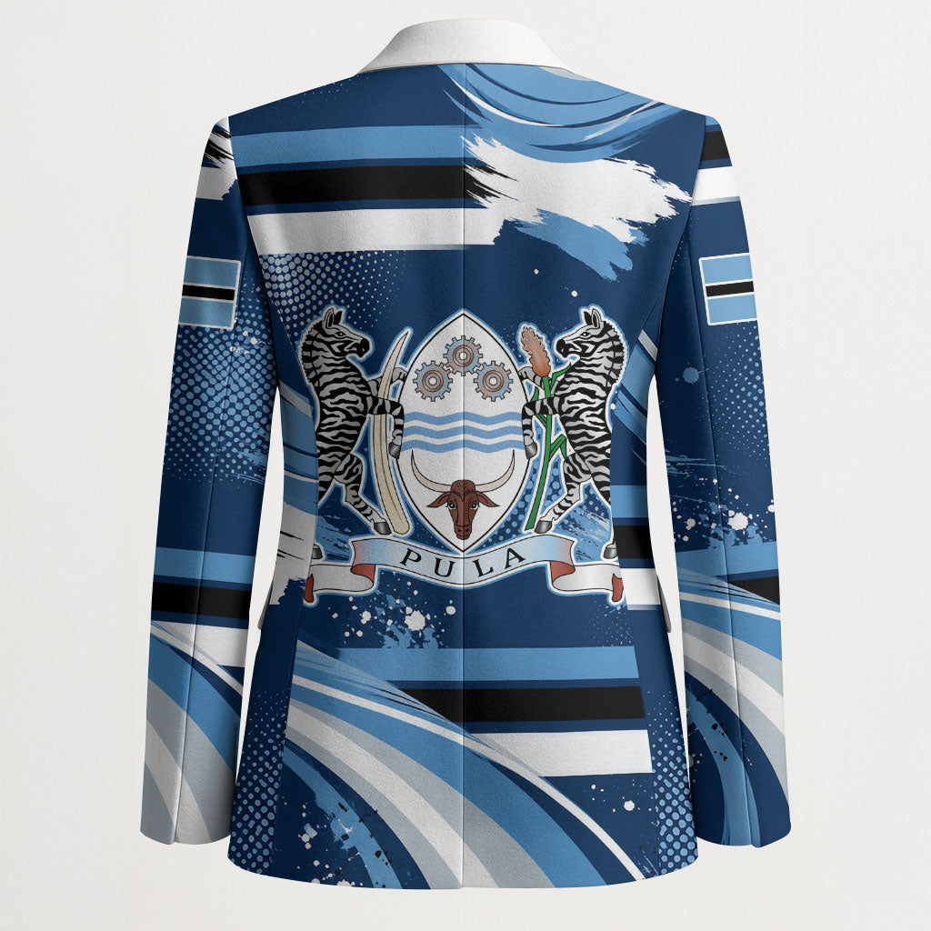 Botswana Independence Day Blazer Raised Fist Map Graphic With National Coat Of Arms