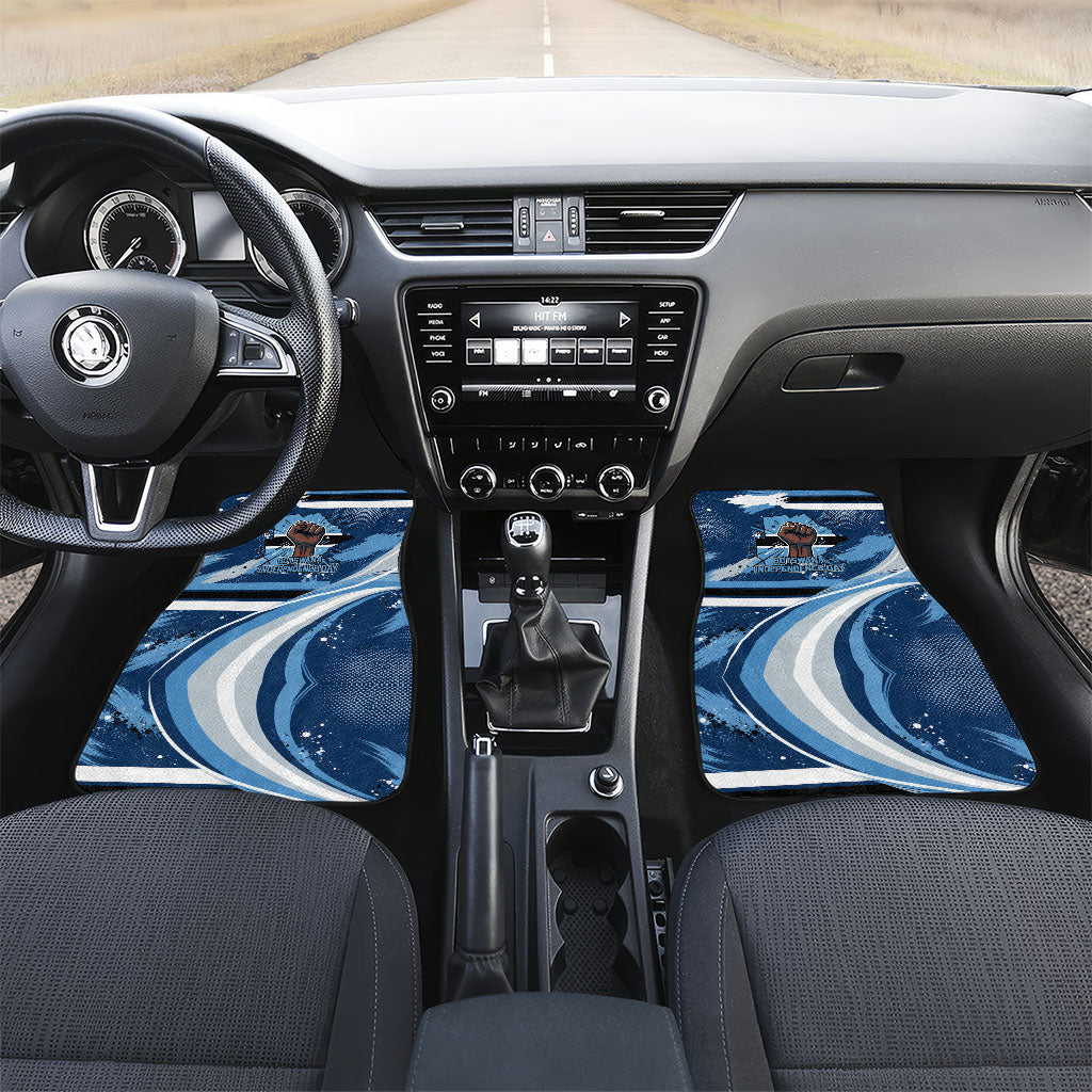 Botswana Independence Day Car Mats Raised Fist Map Graphic With National Coat Of Arms